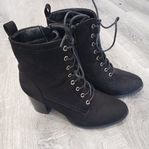 Journee Collection black lace up boots
